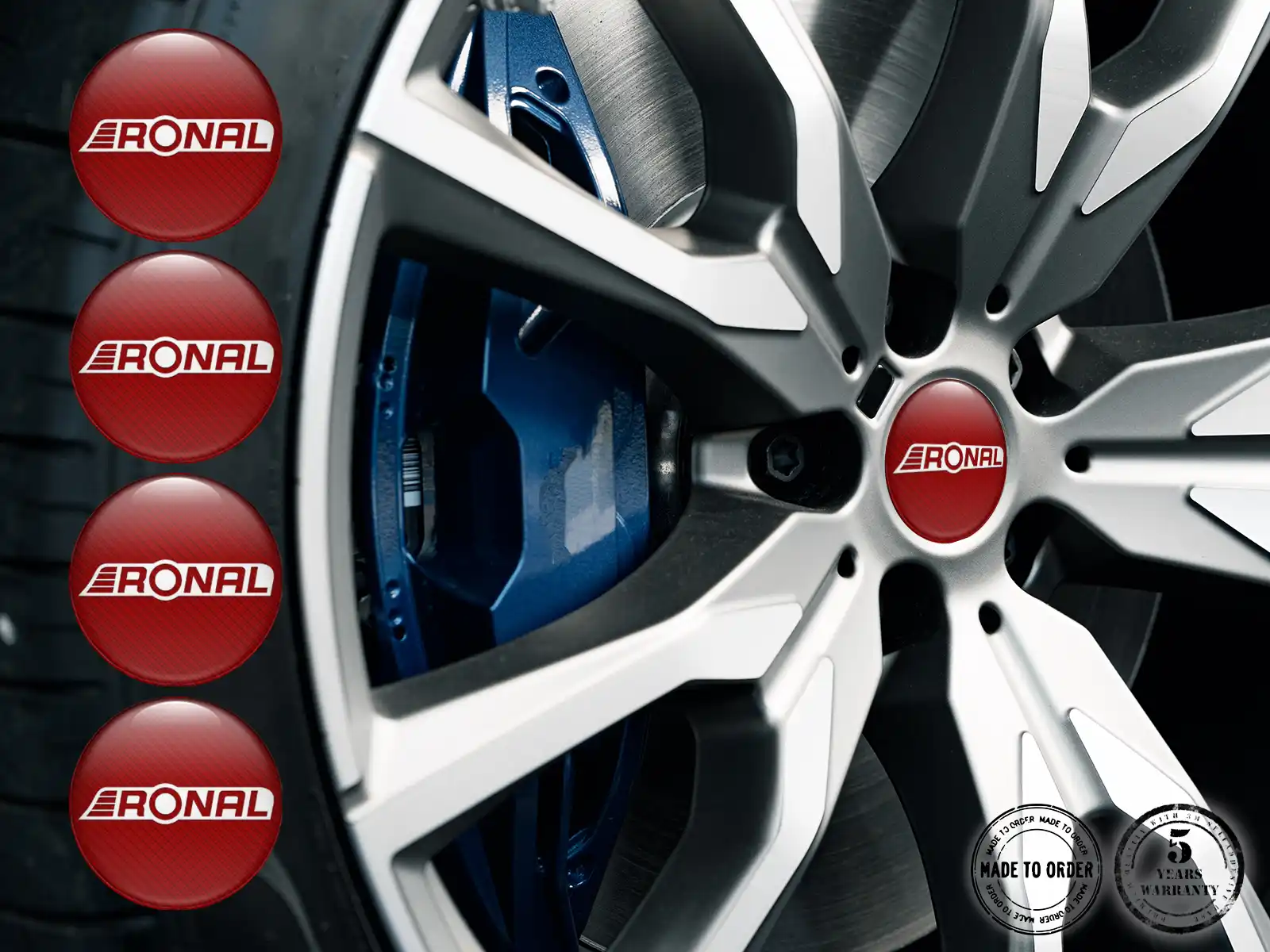 Ronal Ruota Adesivi Edizione Stile Silicone Lusso